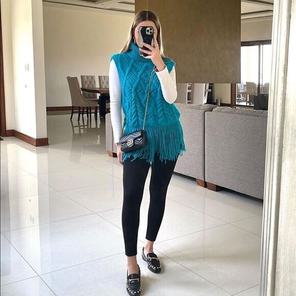 Zara fringed knit vest - Picture 4 of 11